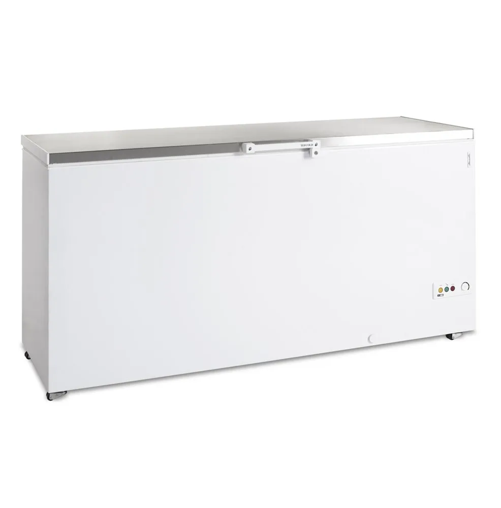 Congelador Arcón de Hielo con Tapa de Acero Inoxidable - 557 L
