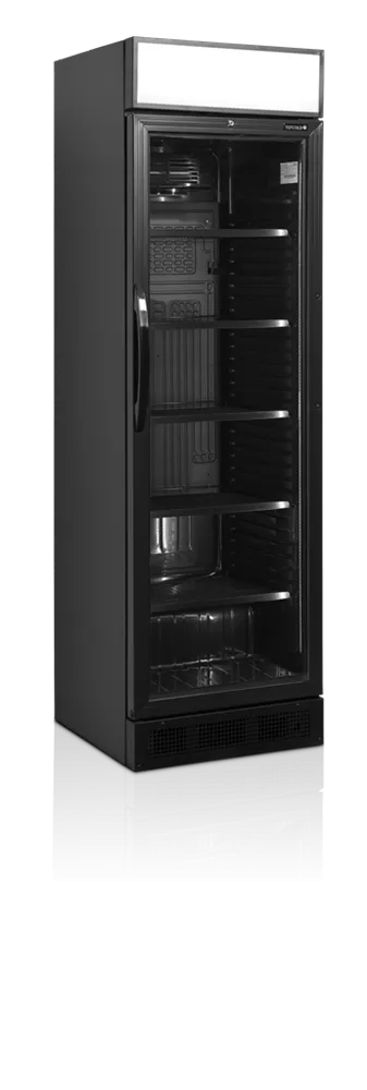 Armario Refrigerado para Bebidas Negro - Puerta de Vidrio - 347 L