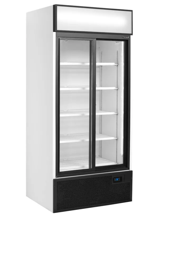 Armario Refrigerado 2 Puertas de Vidrio Deslizantes Blanco - 462 L