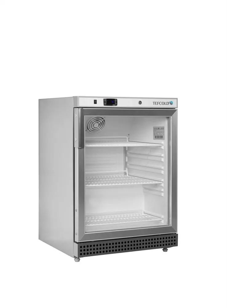 Armario Refrigerado Positivo con Puerta de Cristal - Acero Inoxidable - 119 L