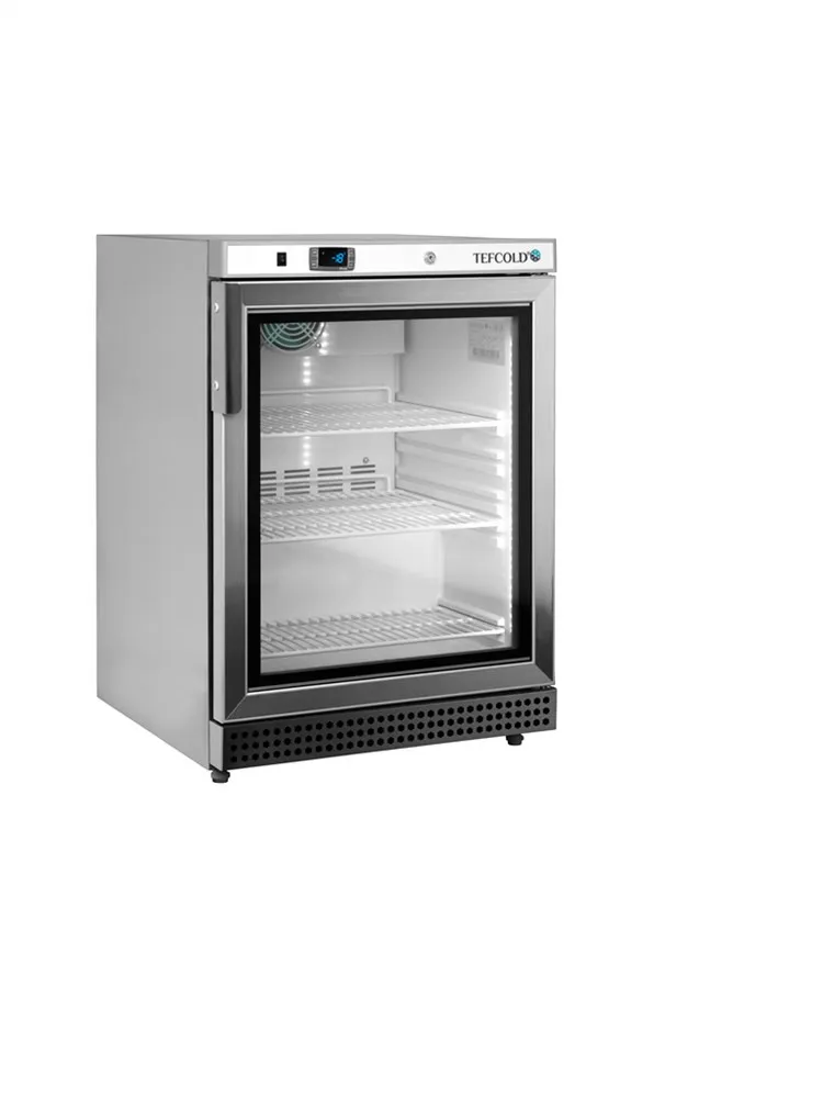 Armario Refrigerado Negativo Ventilado con Puerta de Vidrio - Inox - 120 L