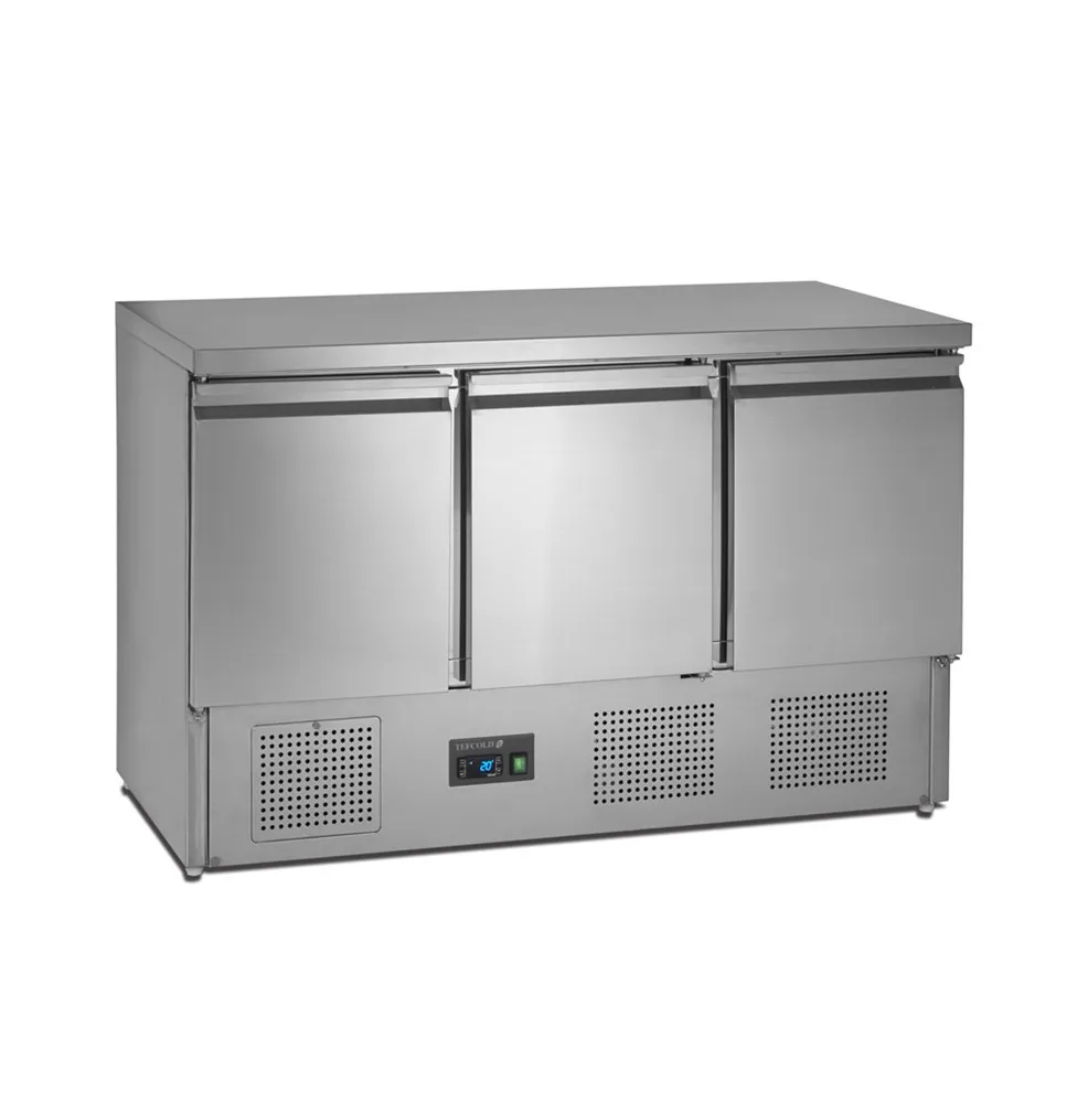 Saladette Refrigerada Positiva GN 1/1 en Inox - 3 Puertas - 368 L - 4 GN 1/1