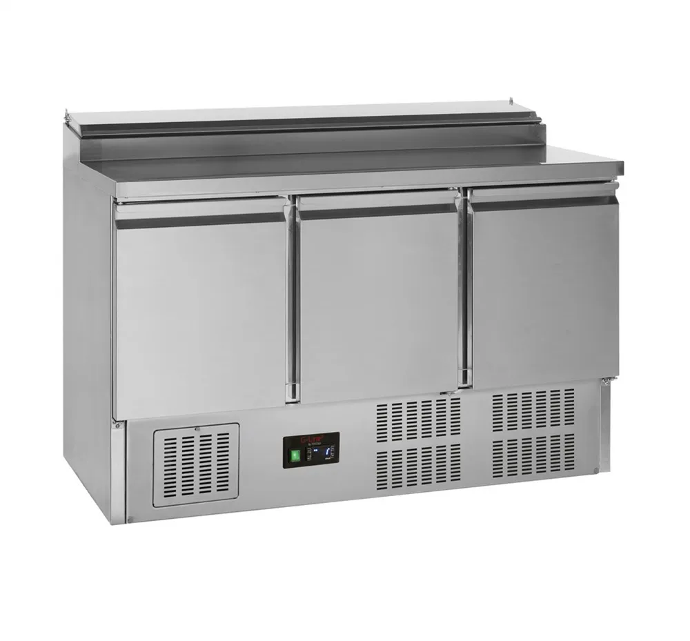 Saladette Refrigerada GN 1/1 en Inox - 3 Puertas - 320 L - 4 GN 1/3