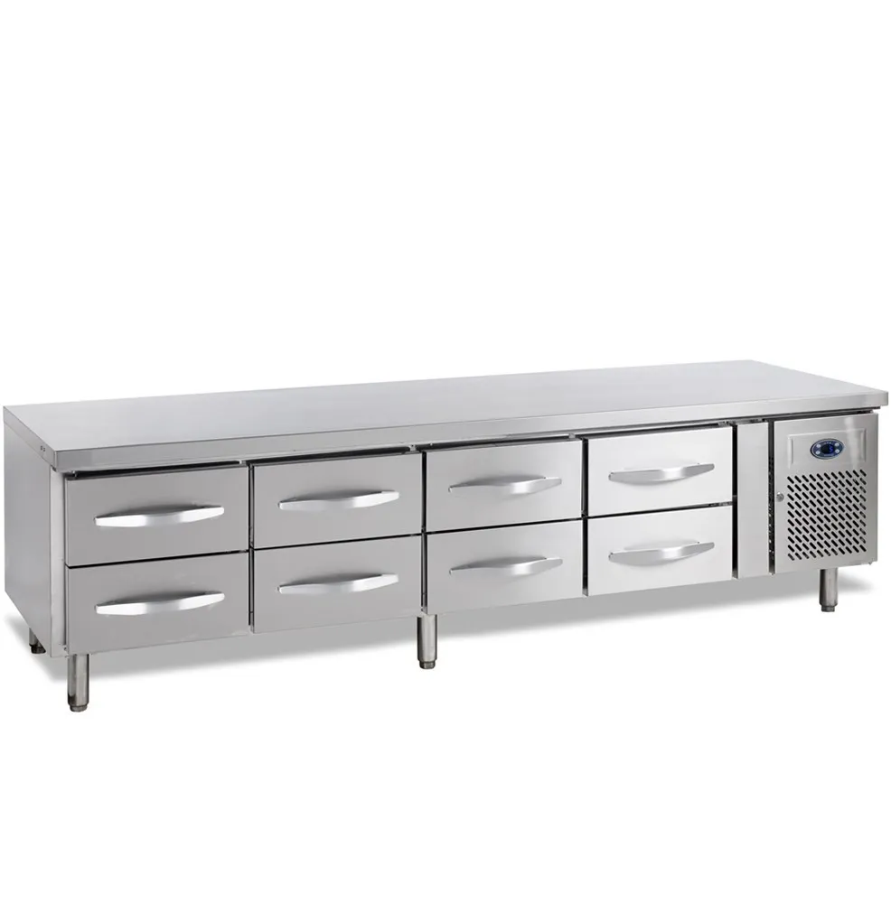 Mesa Refrigerada Positiva de Soubassement GN 1/1 - 350 L - 8 Cajones