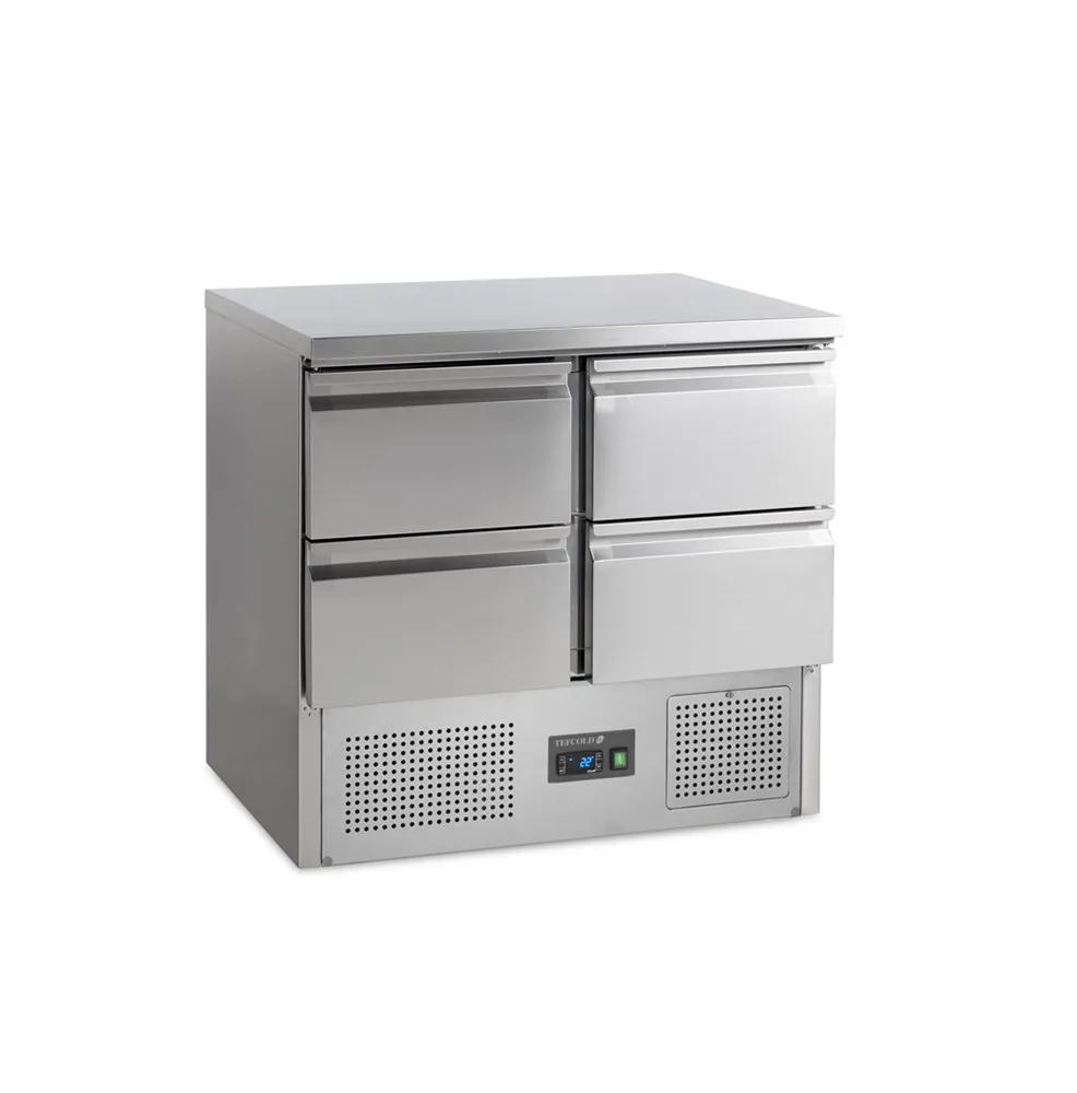 Saladette Refrigerada Positiva GN 1/1 en Inox - 4 Cajones - 230 L