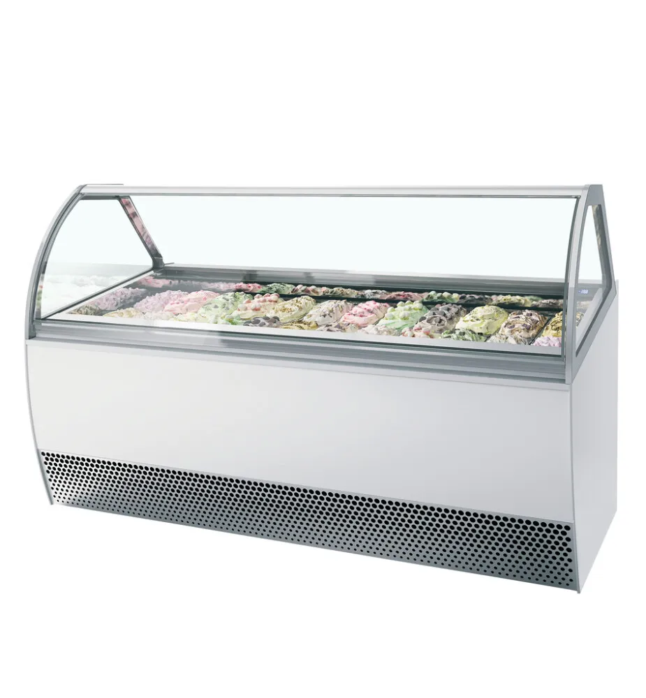 Vitrina de Helado Ventilada con Fachada Curvada - 24 x 5 L