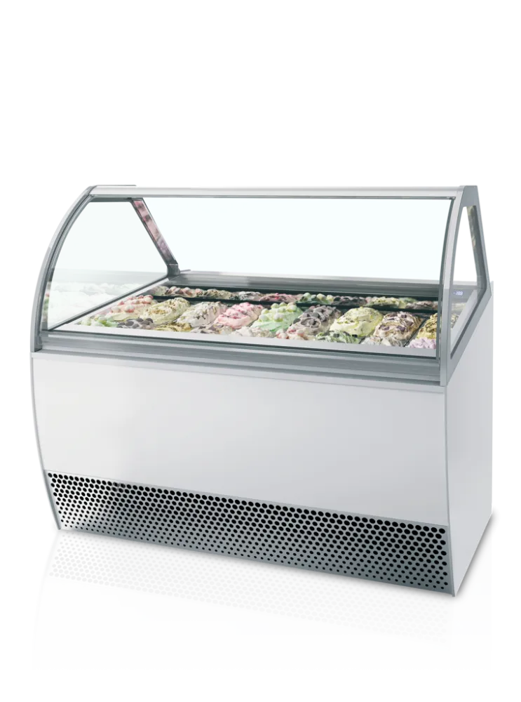 Vitrina de Helado Ventilada con Fachada Curvada - 18 x 5 L