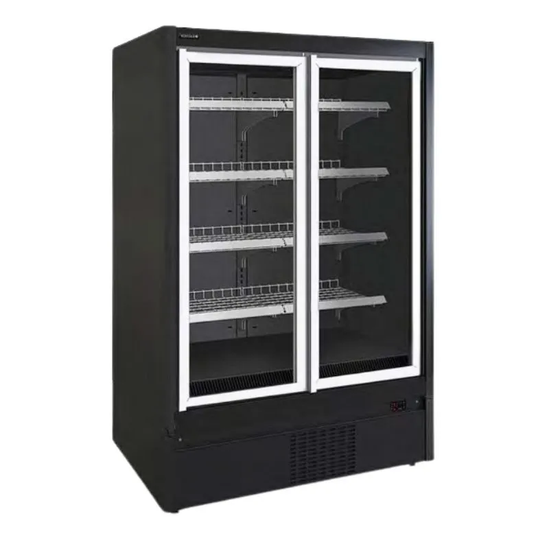 Vitrina Refrigerada de Supermercado Negativa Negra - 3 Puertas - 1270 L