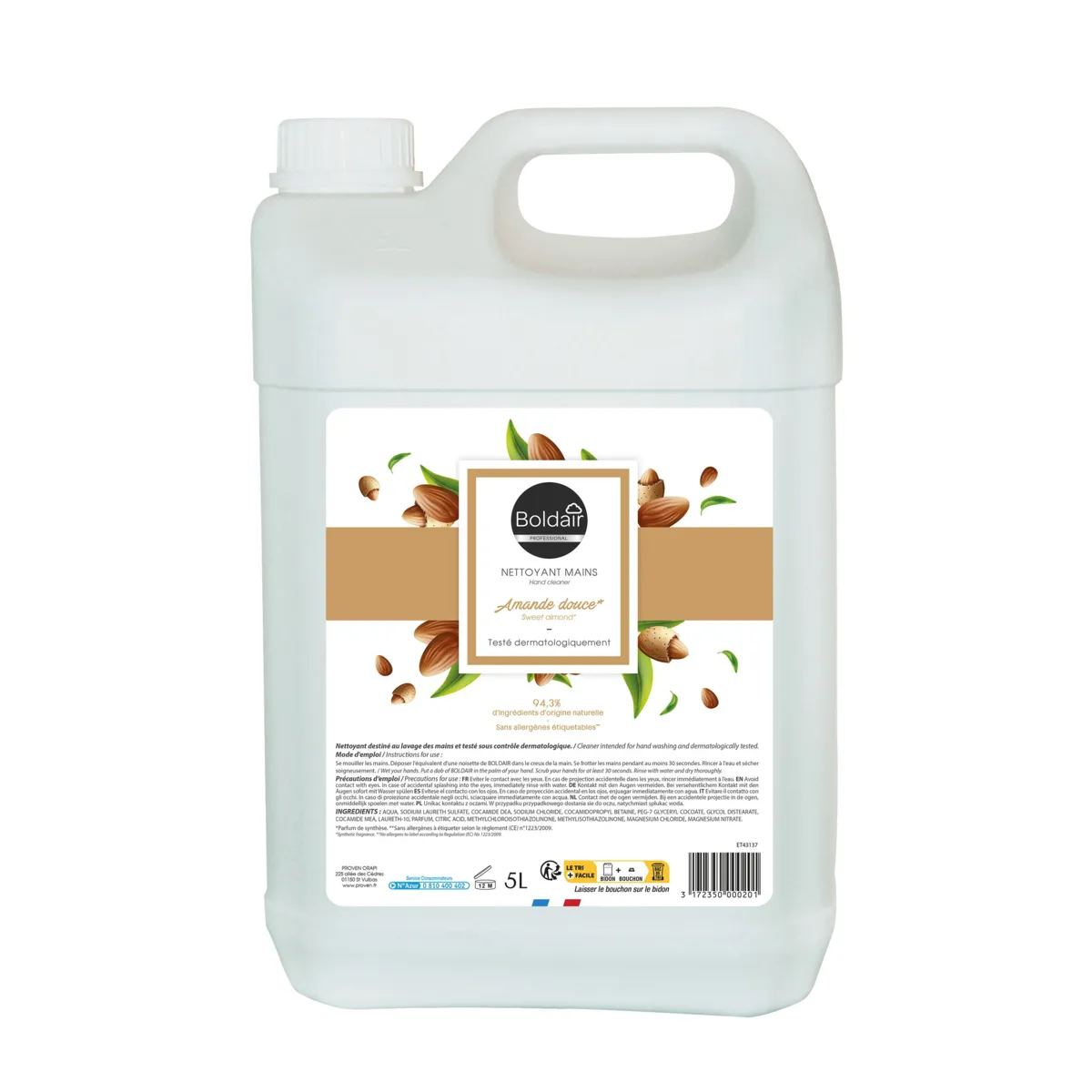 Limpiador de manos de almendra dulce - 5 L
