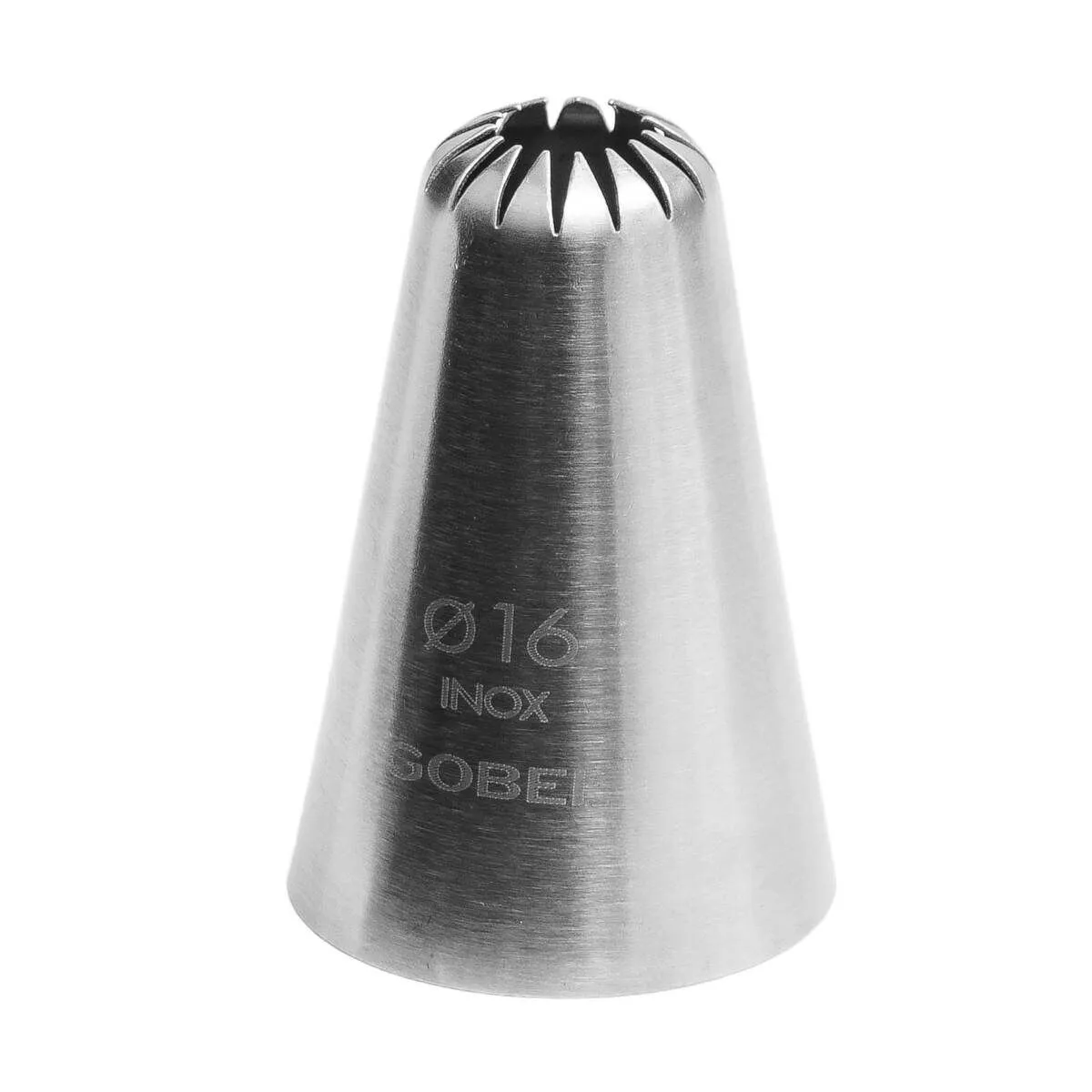Boquilla Rosa en Inox a 15 Dientes - ⌀ 16 mm