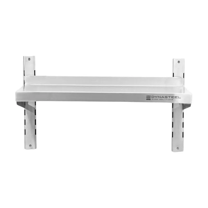Estante de Pared en Acero Inoxidable sobre Cremalleras - L 600 x P 300 mm