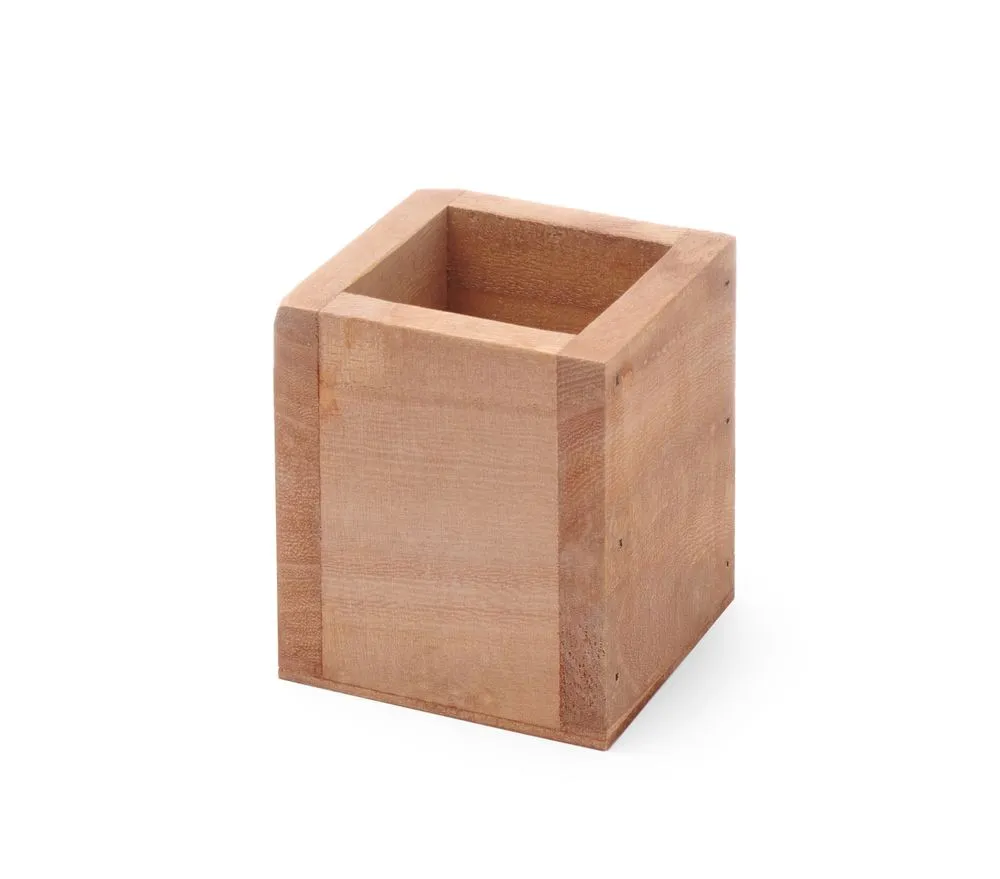 Bote de cubiertos de madera