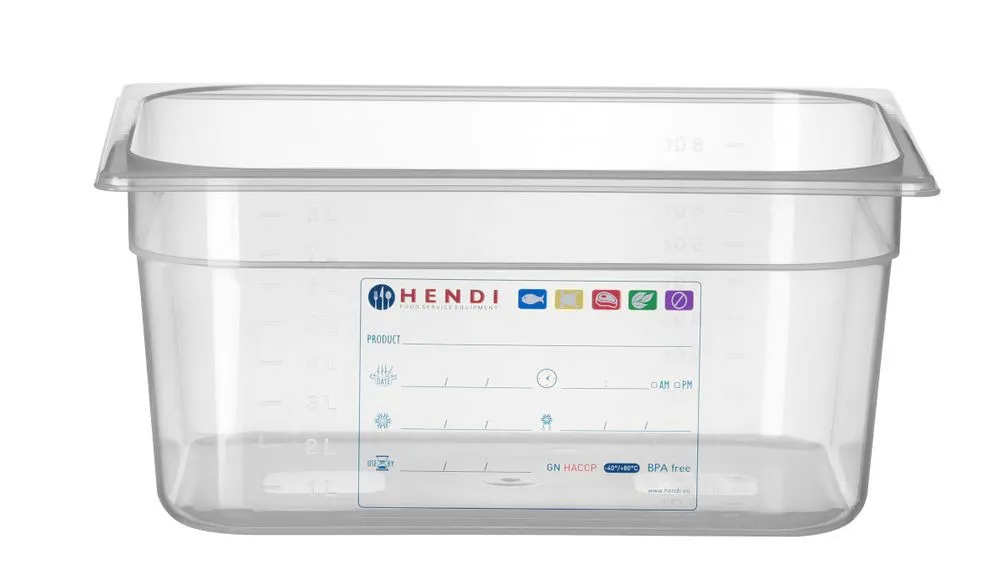 Caja de almacenamiento Gastronorm GN 1/2 - 9,5 L - H 150 mm