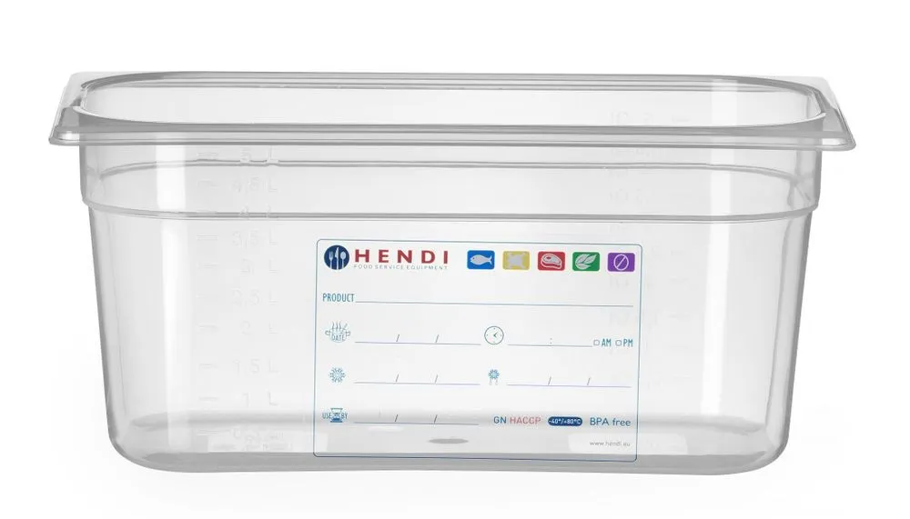 Caja de almacenamiento Gastronorm GN 1/3 - 5,7 L - H 150 mm