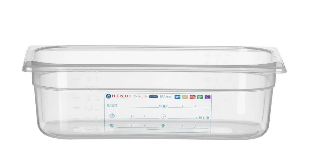 Caja de almacenamiento Gastronorm GN 1/3 - 4 L - H 100 mm