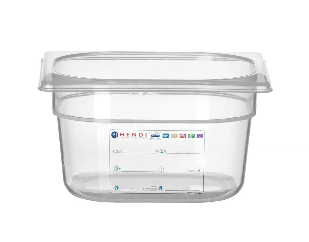 Caja de almacenamiento Gastronorm GN 1/6 - 1,6 L - H 100 mm