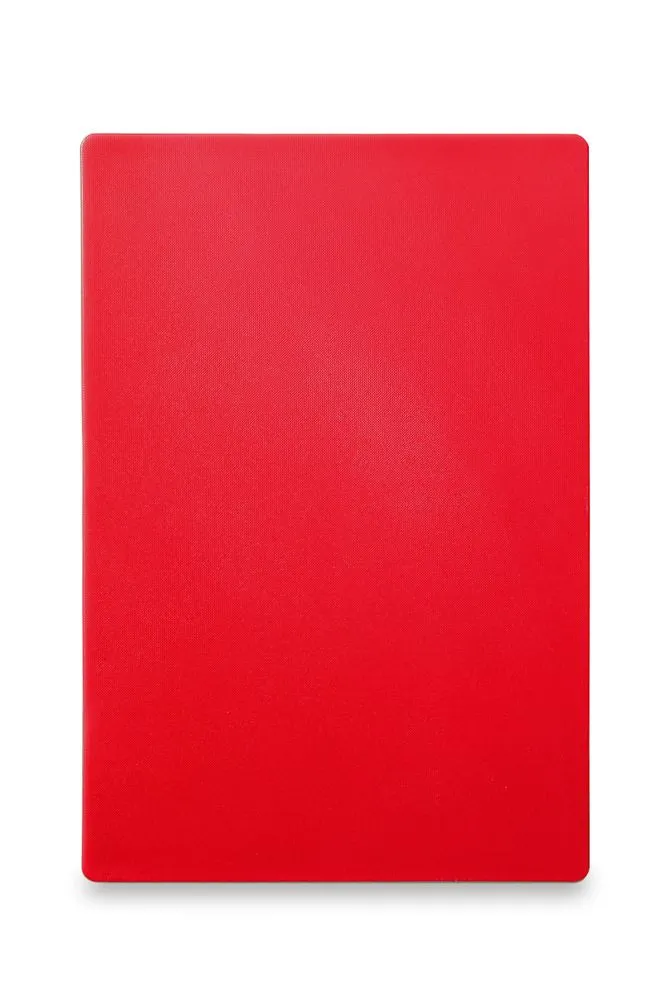 Tabla de cortar HACCP - 600 x 400 mm - Rojo - 18 mm de espesor