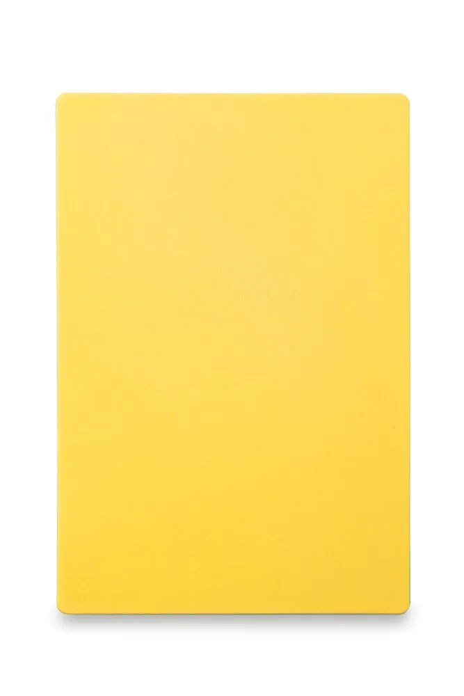 Tabla de cortar HACCP - 600 x 400 mm - Amarillo - 18 mm de espesor