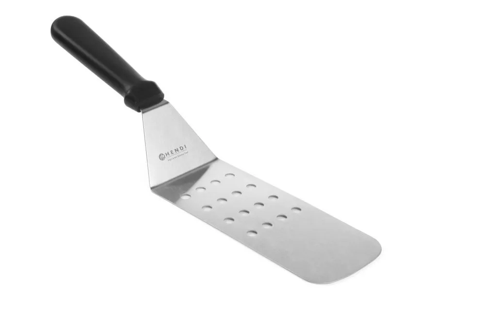 Espátula Flexible Perforada Codo Inox con Mango de PP - 37 cm
