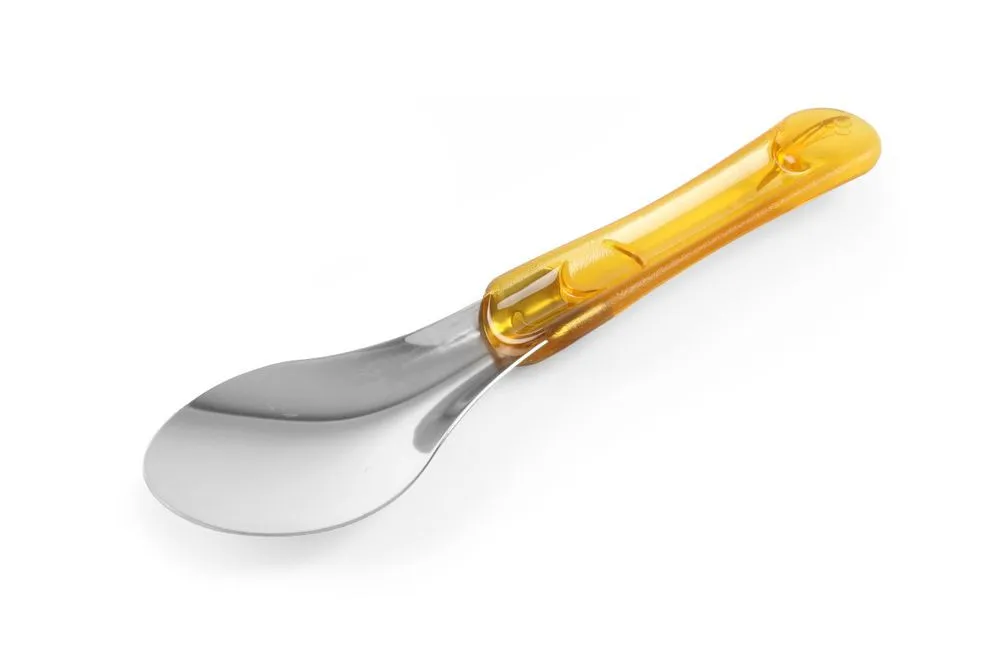 Espátula de hielo con mango amarillo de Tritan