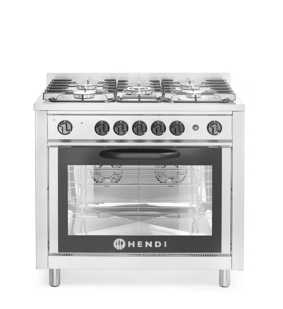 Horno de gas - 5 quemadores con horno eléctrico