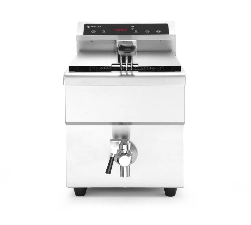Freidora de inducción con grifo de vaciado - 8 L