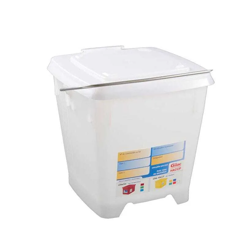 Cubo Cuadrado 12 L + Tapa Hermética Blanca