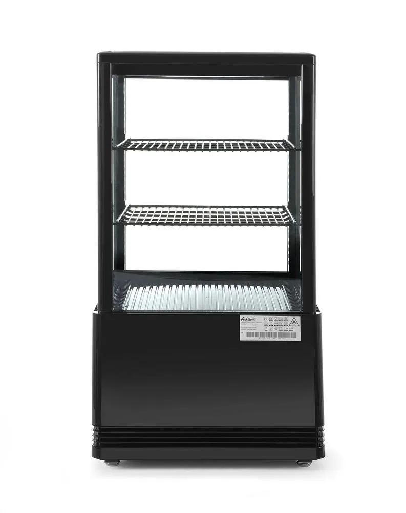 Vitrina refrigerada blanca de 4 caras de cristal - 58 L