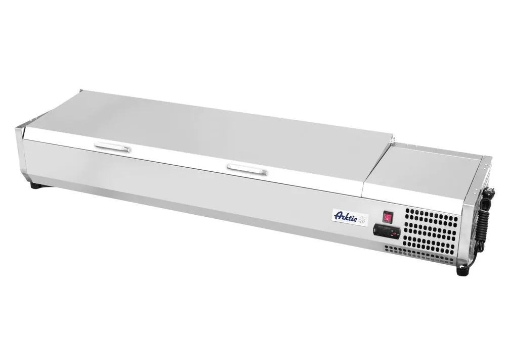 Vitrina Refrigerada con Tapa de Acero Inoxidable - 9 x GN 1/3