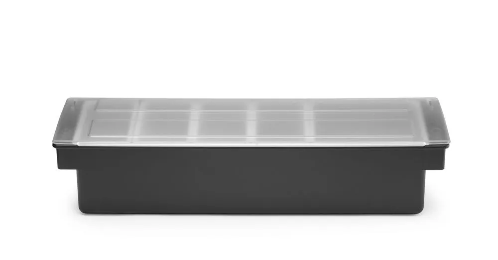 Caja de ingredientes - 5 compartimentos de ABS negro