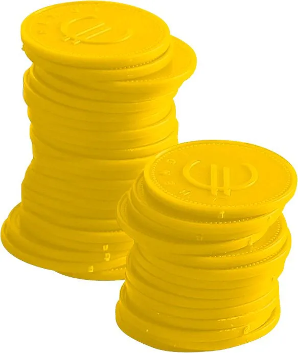 Fichas amarillas - Lote de 100