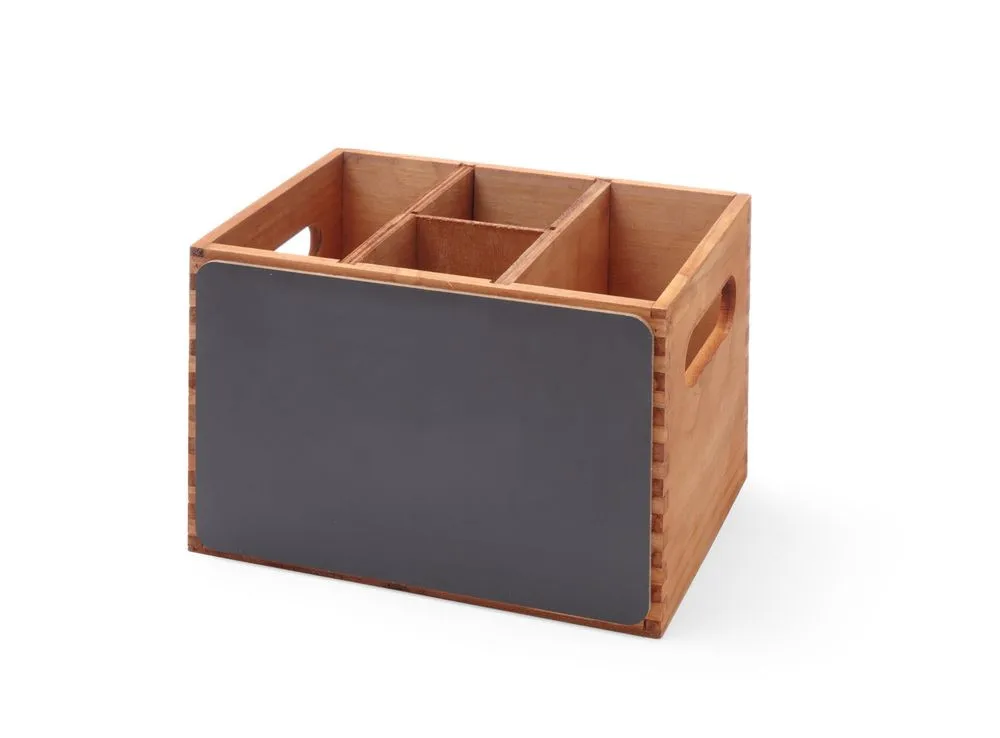Caja de cubiertos y condimentos