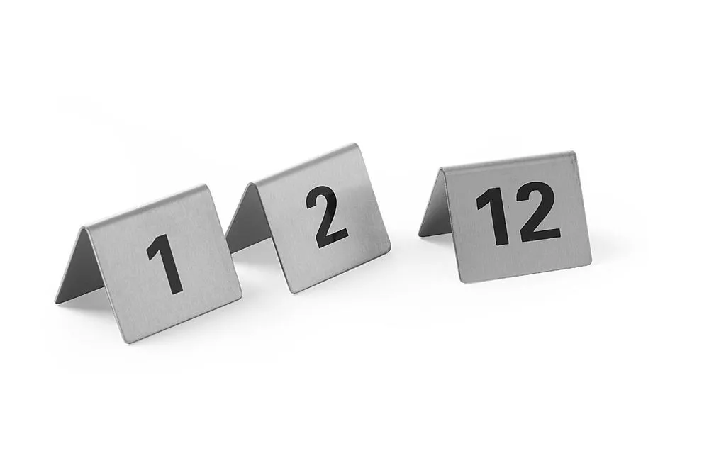 Set de 12 caballetes de mesa numerados del 1 al 12