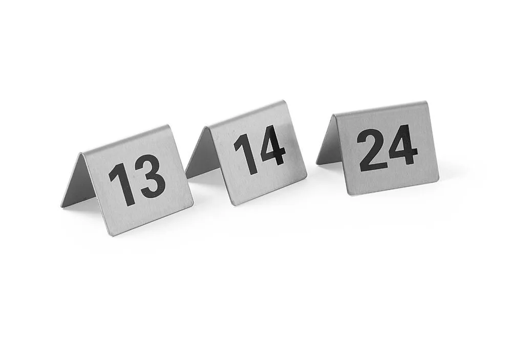 Set de 12 caballetes de mesa numerados del 13 al 24