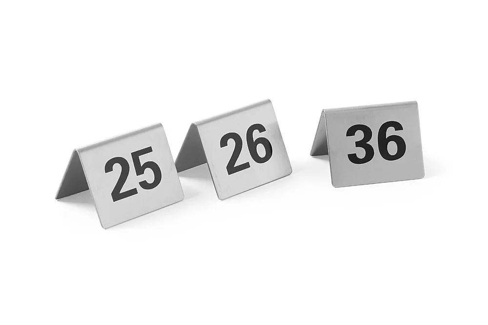 Set de 12 caballetes de mesa numerados del 25 al 36