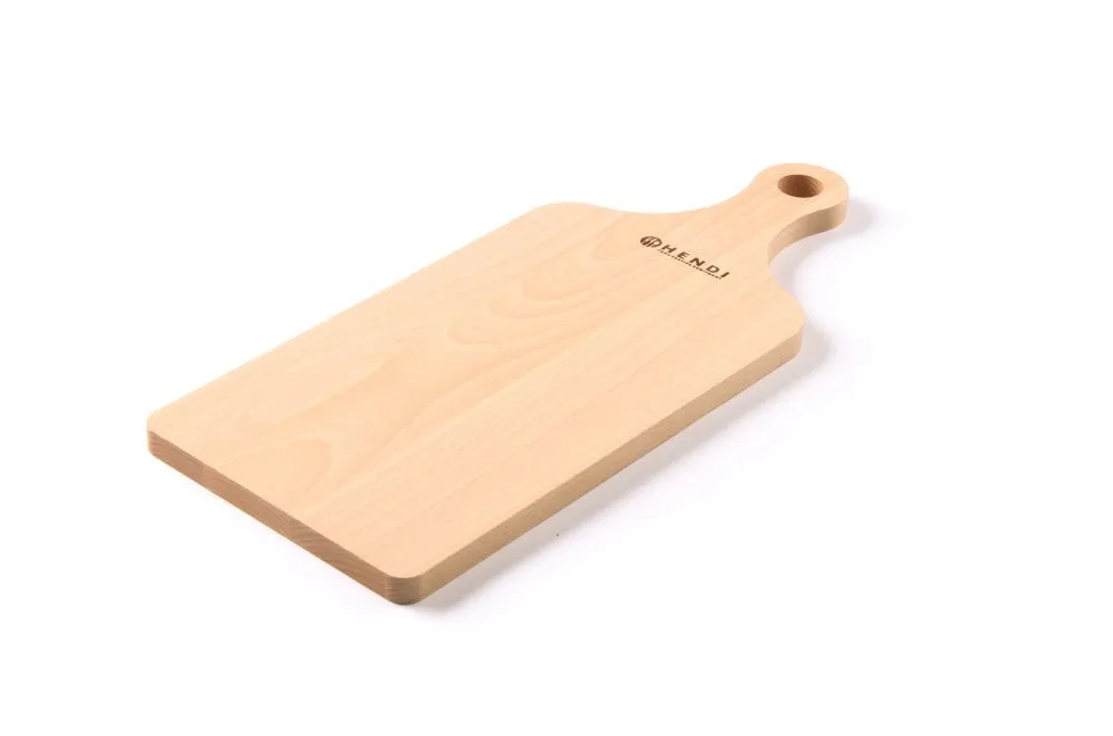 Tabla de cortar de madera con asa - 390 x 160 mm - Espesor 13 mm