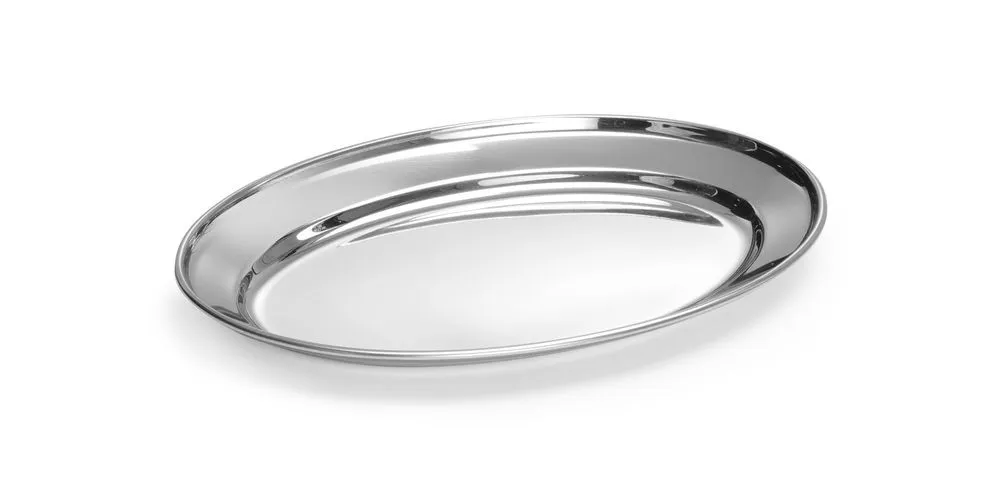 Plato Oval de Acero Inoxidable - 240 x 170 mm