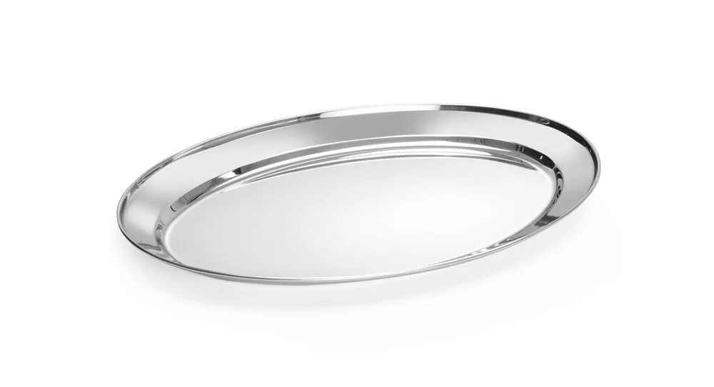 Plato Oval de Acero Inoxidable - 450 x 290 mm