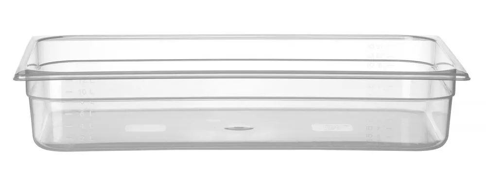 Bandeja gastronorm GN 1/1 graduada de polipropileno - Profundidad 100 mm - 14 L