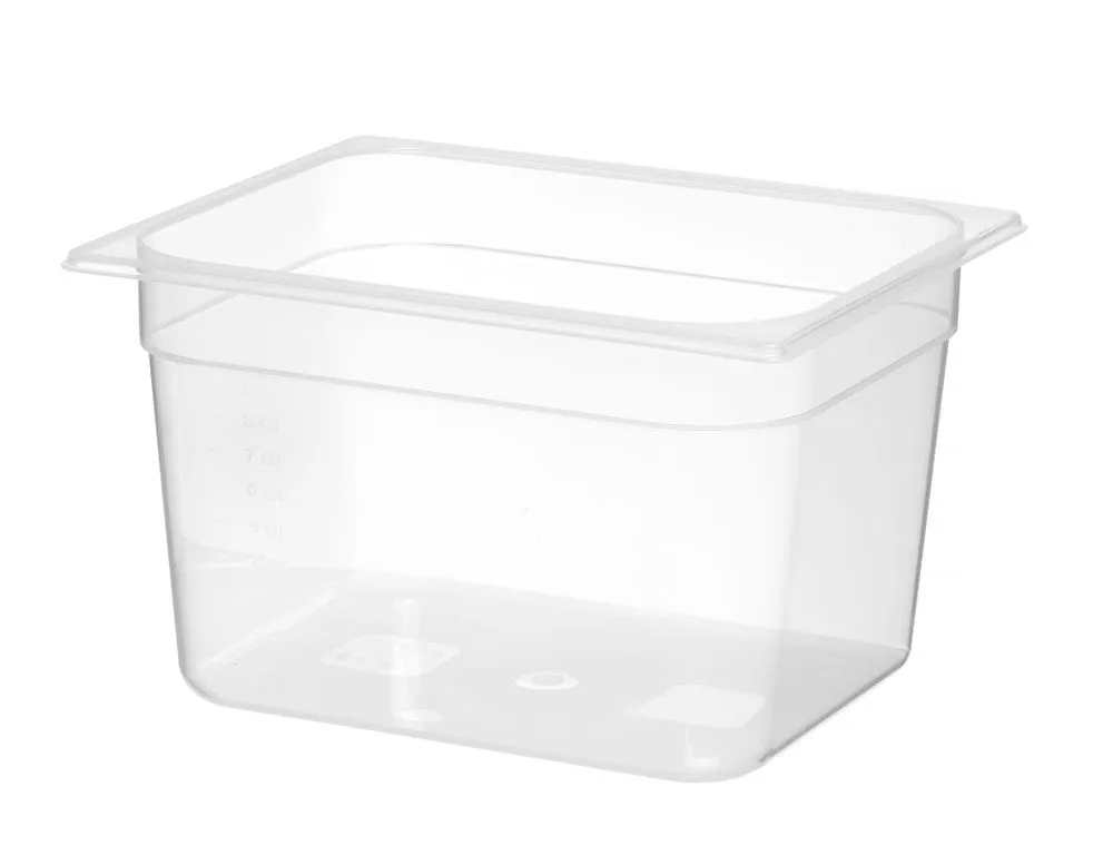 Bandeja gastronorm GN 1/2 graduada de polipropileno - Profundidad 200 mm - 12,5 L