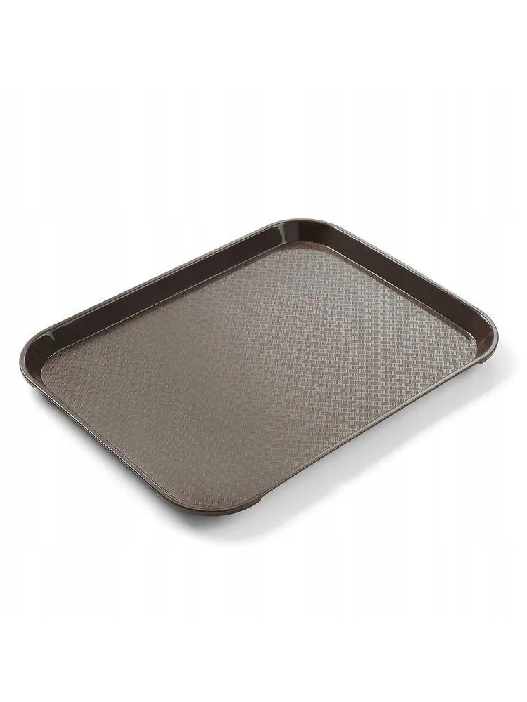 Bandejita rectangular para comida rápida - Modelo pequeño 265 x 345 mm - Marrón
