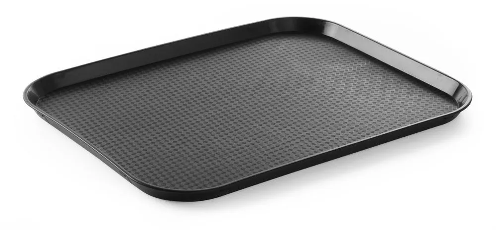 Bandejarectangular FastFood - Modelo grande 450 x 350 mm - Negro