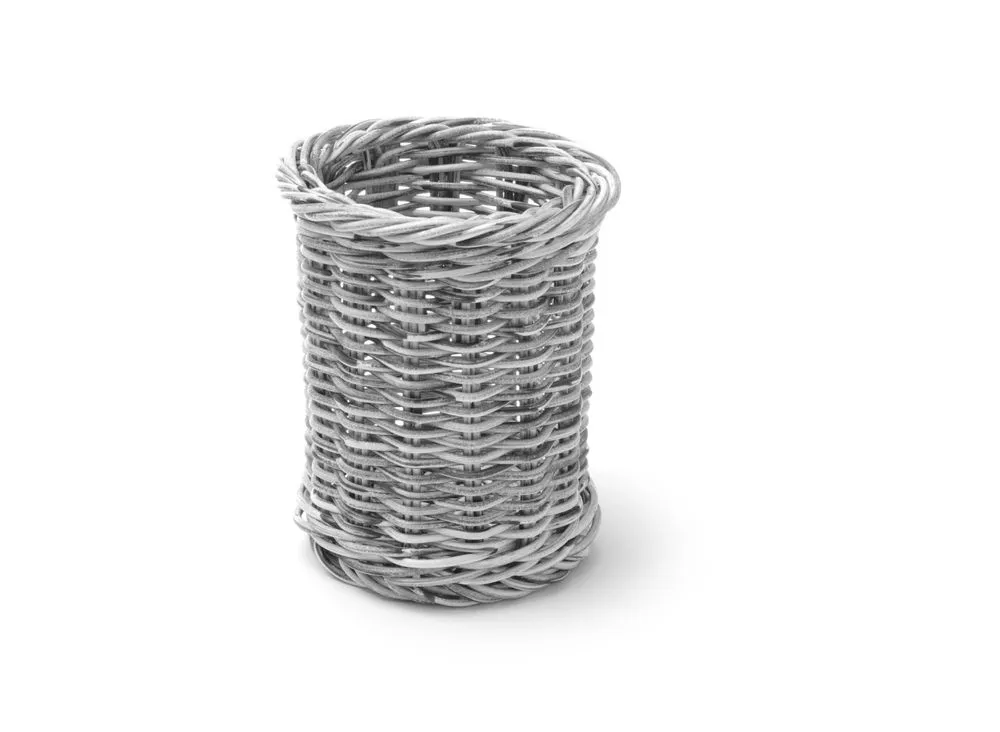 Cesto de cubiertos redondo - Gris