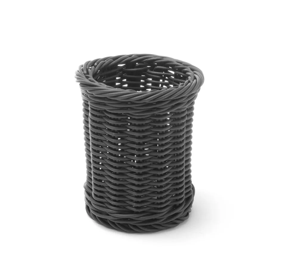 Cesto de cubiertos redondo - Negro