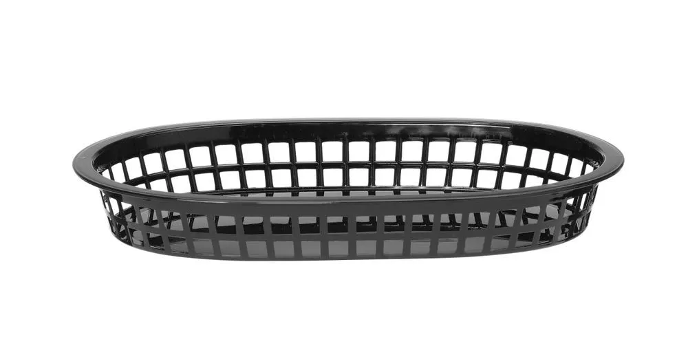 Cesta de servicio de comida rápida - Negro - Lote de 6