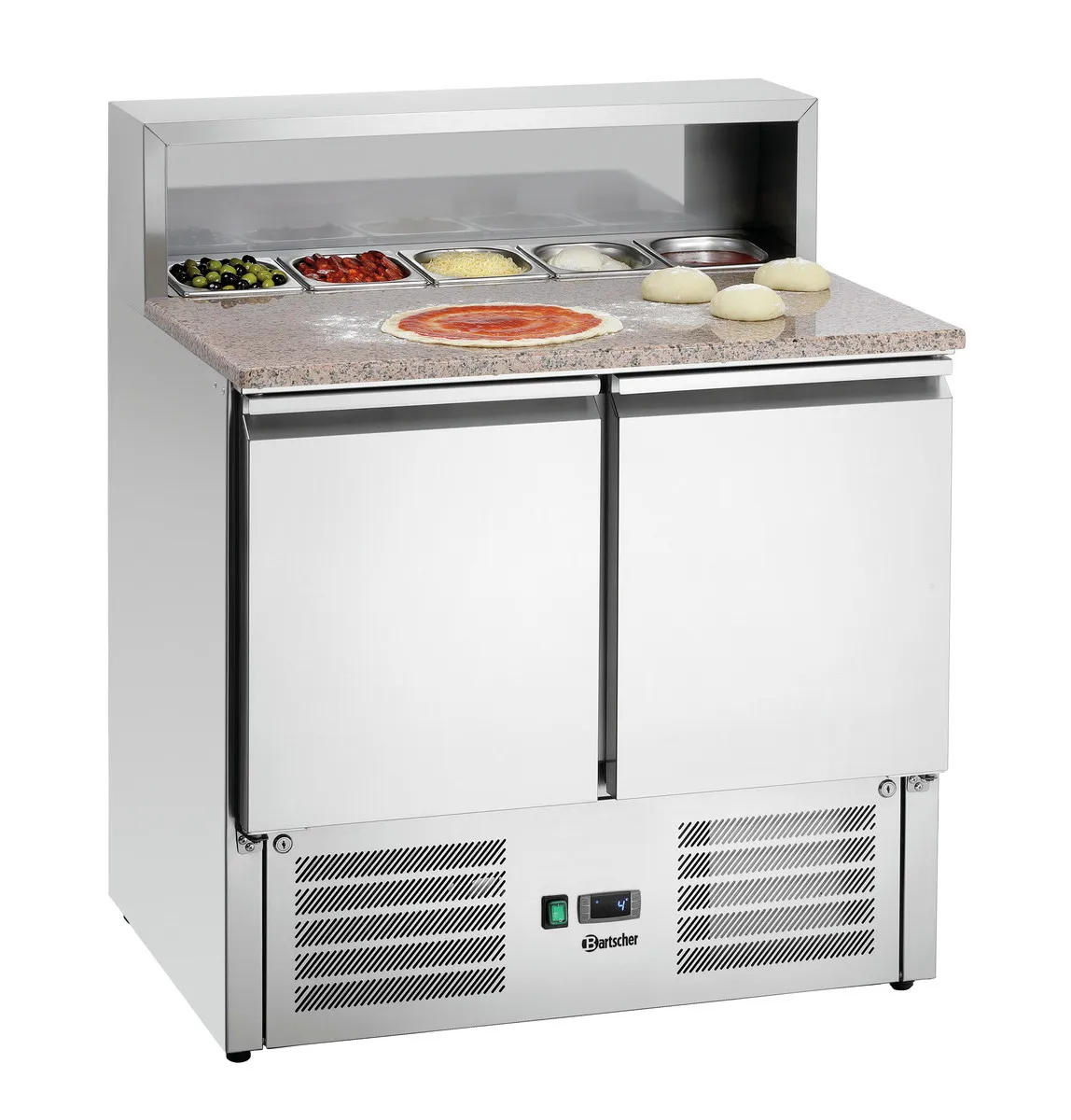 Saladette refrigerada para Pizzaiolo - 5 Cubetas 1/6 GN