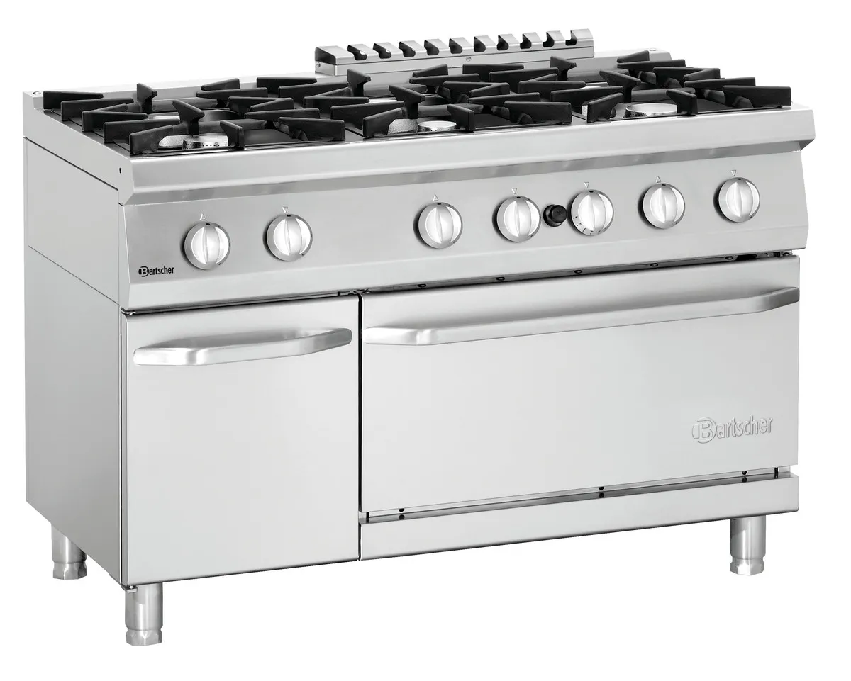 Cocina Serie 700 - 6 Fuegos y Horno de Gas GN2/1