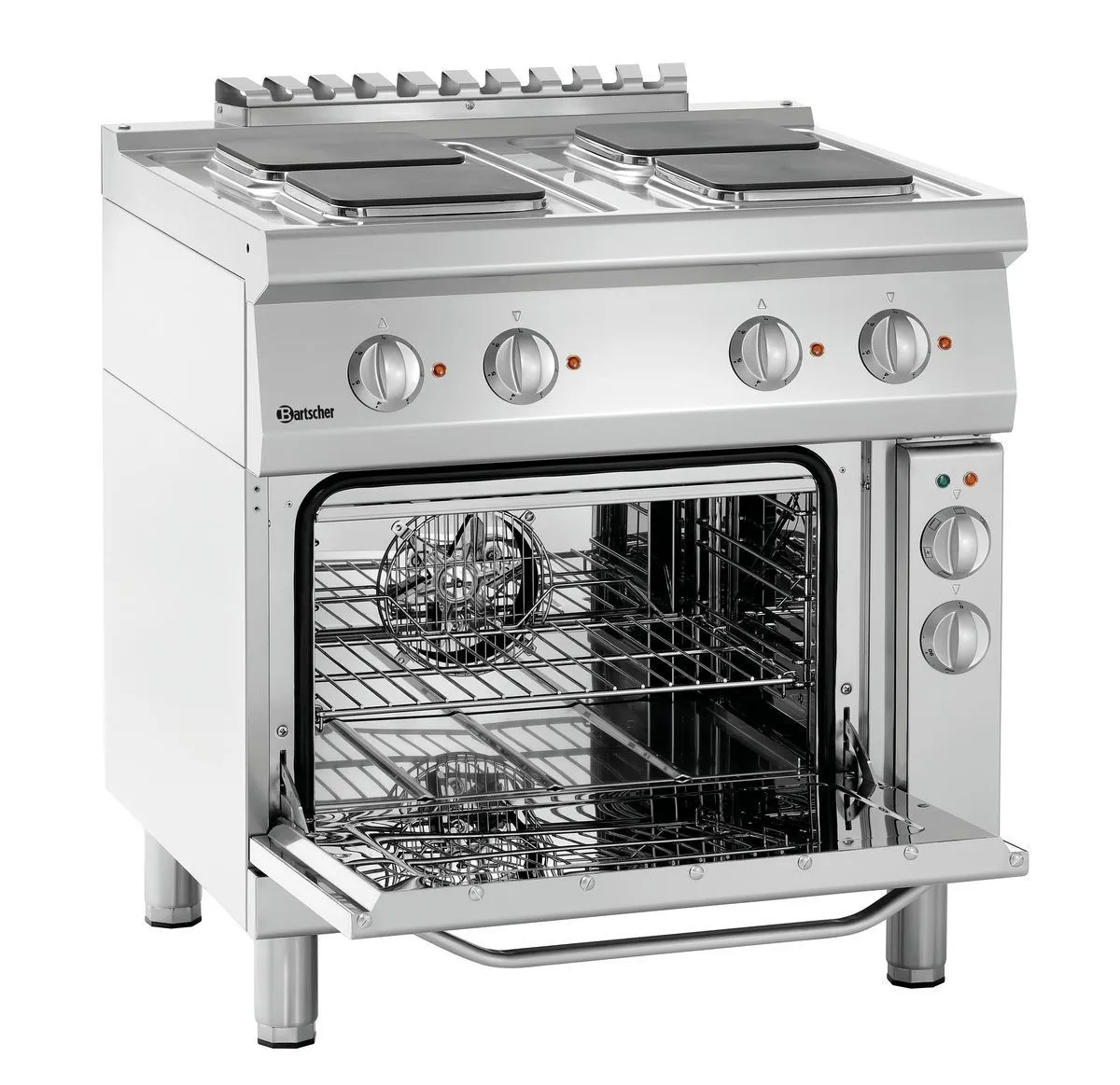 Horno Serie 700 - 4 Placas Cuadradas y Horno GN1/1
