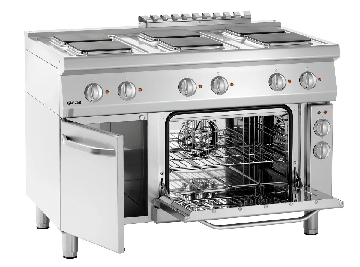 Horno Serie 700 - 6 Placas Cuadradas y Horno GN1/1