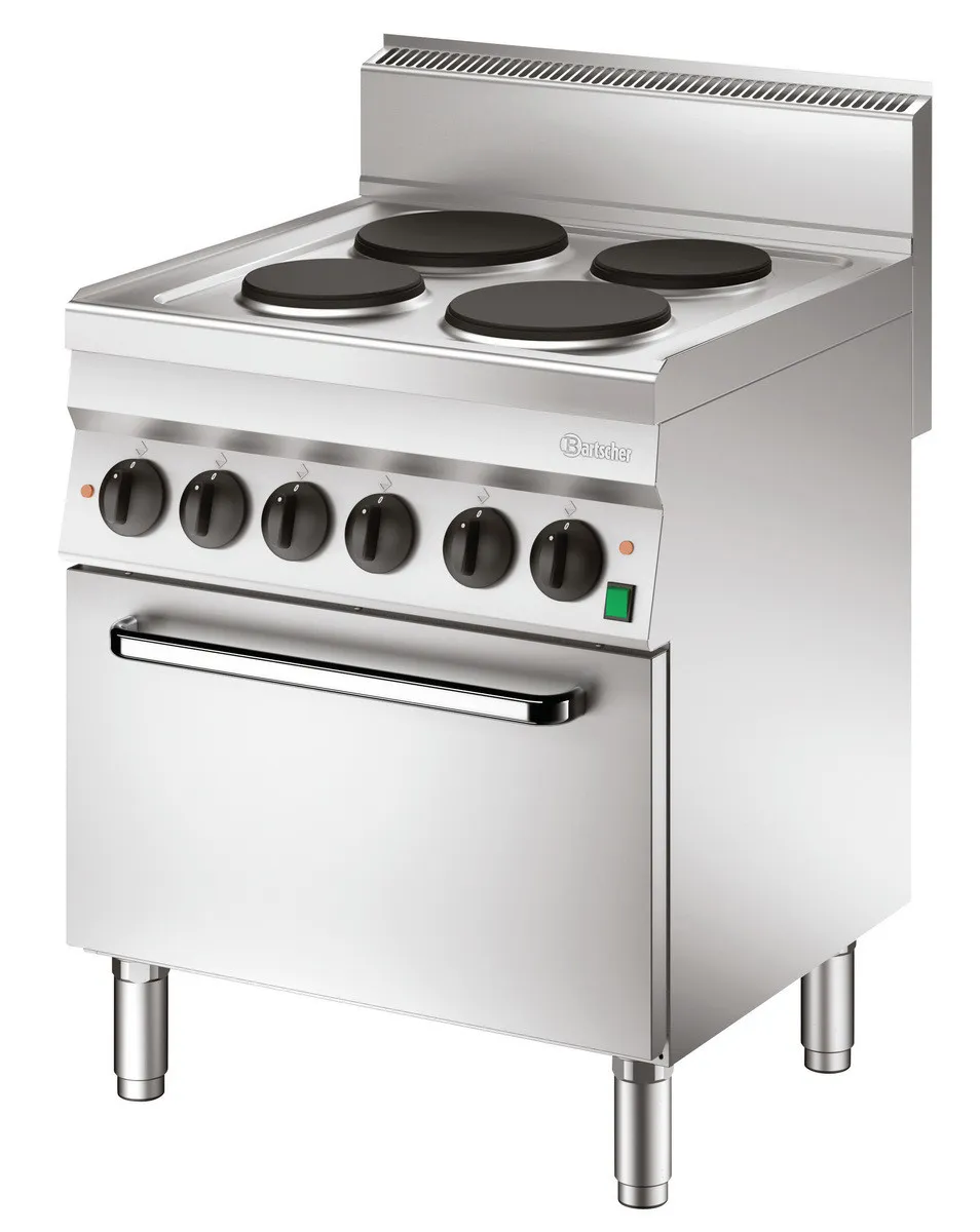 Horno de 4 placas con horno eléctrico GN1/1 Serie 650